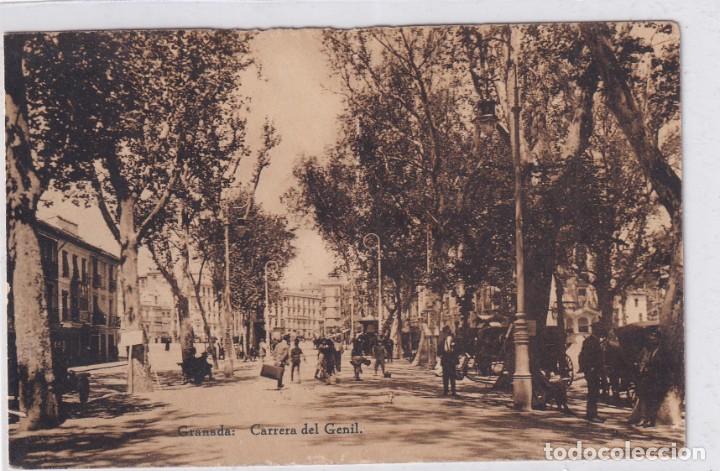 Postales: Granada Carrera del Genil. Escrita. Sin circular. - Foto 1