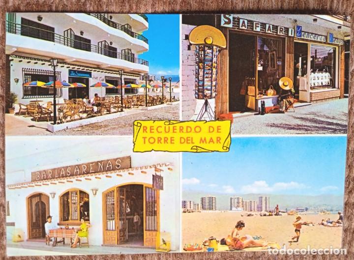 Postales: TORRE DEL MAR - MALAGA - BAR LAS ARENAS - BAR LA SERRANA - LENCERIA VENUS