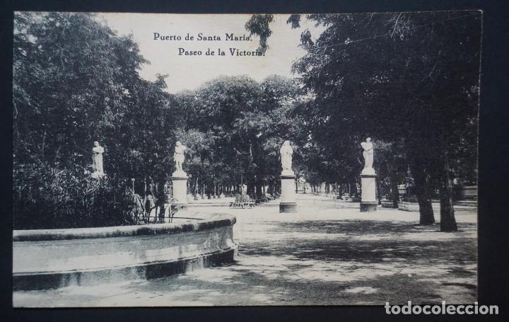 Postcards: Puerto de Santa Mar&iacute;a, Paseo de la Victoria, postal sin circular de Hauser y Menet, ver comentarios