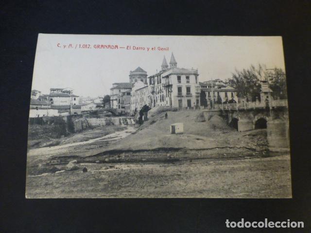 Postales: GRANADA EL DARRO Y EL GENIL - Foto 1