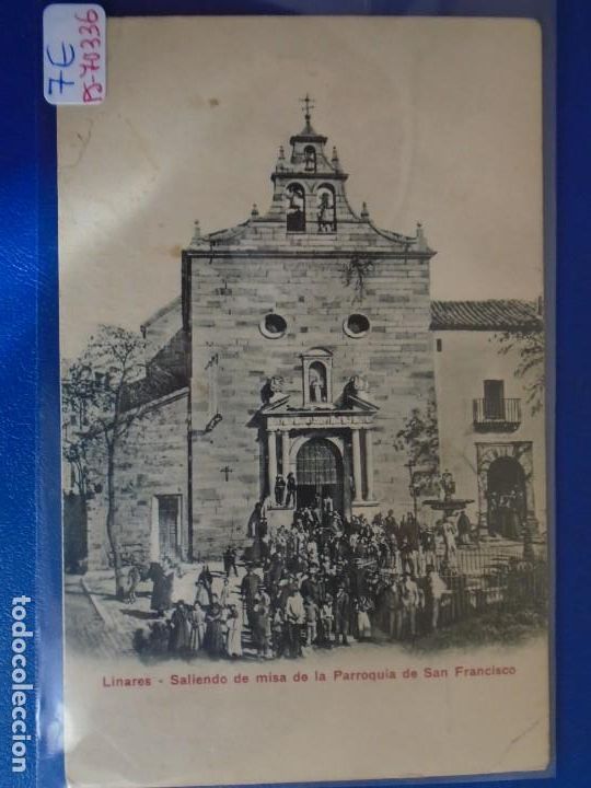 Postales: (PS-70336)POSTAL DE LINARES-SALIENDO DE MISA DE LA PARROQUIA DE SAN FRANCISCO