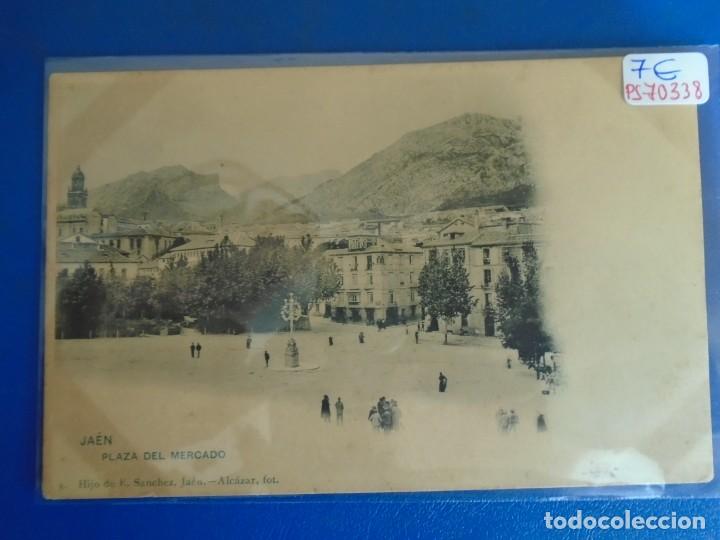 Postales: (PS-70338)POSTAL DE JAEN-PLAZA DEL MERCADO.HIJO DE E.SANCHEZ