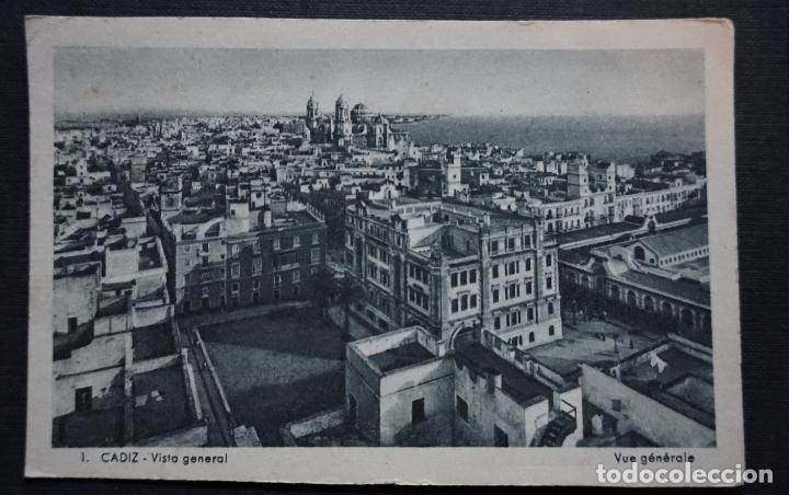 Postales: Cadiz, vista general, antigua postal sin circular