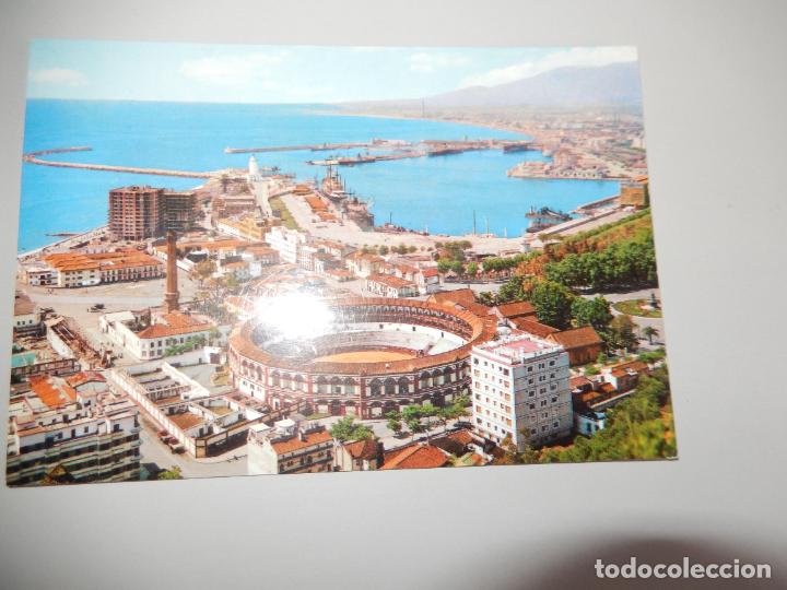 Postales: MALAGA PLAZA DE TOROS Y PUERTO - A&Ntilde;OS 70- TARJETA POSTAL