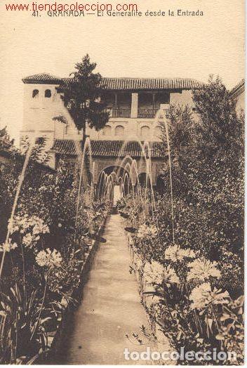 Postales: Granada.- El Generalife desde la Entrada - Foto 1