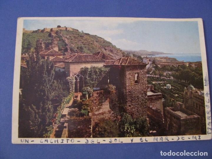 Postales: POSTAL DE MALAGA. VISTA DE LA ALCAZABA. DOMINGUEZ. ESCRITA.