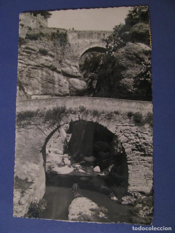 Postales: POSTAL FOTOGR&Aacute;FICA DE RONDA. PUENTES ARABE Y ROMANO. ARRIBAS. CIRCULADA.