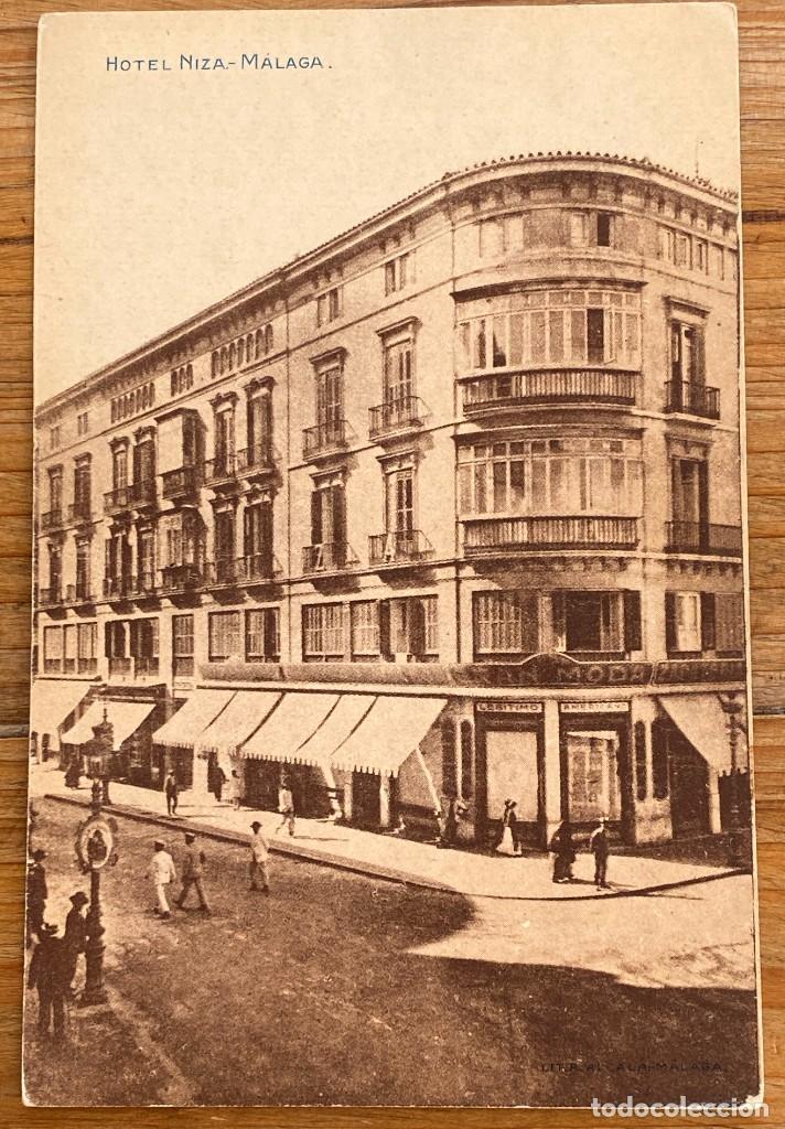 Postales: POSTAL DEL HOTEL NIZA, MALAGA, NO CIRCULADA, ESCRITA.