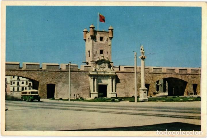 Postales: TARJETA POSTAL - CADIZ - PUERTAS DE CADIZ - MONUMENTO NACIONAL