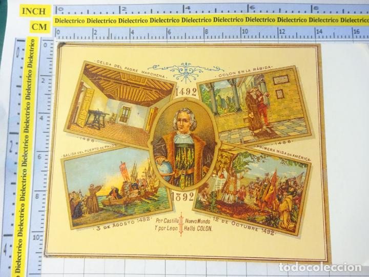 Postcards: POSTAL LITOGRAF&Iacute;A DEL IV CENTENARIO DEL DESCUBRIMIENTO DE AM&Eacute;RICA 1892. A165