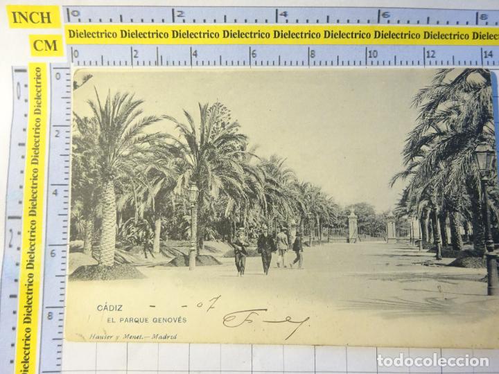 Postkarten: POSTALL DE C&Aacute;DIZ. SIGLO XIX - 1905. EL PARQUE GENOV&Eacute;S. HAUSER MENET. 197