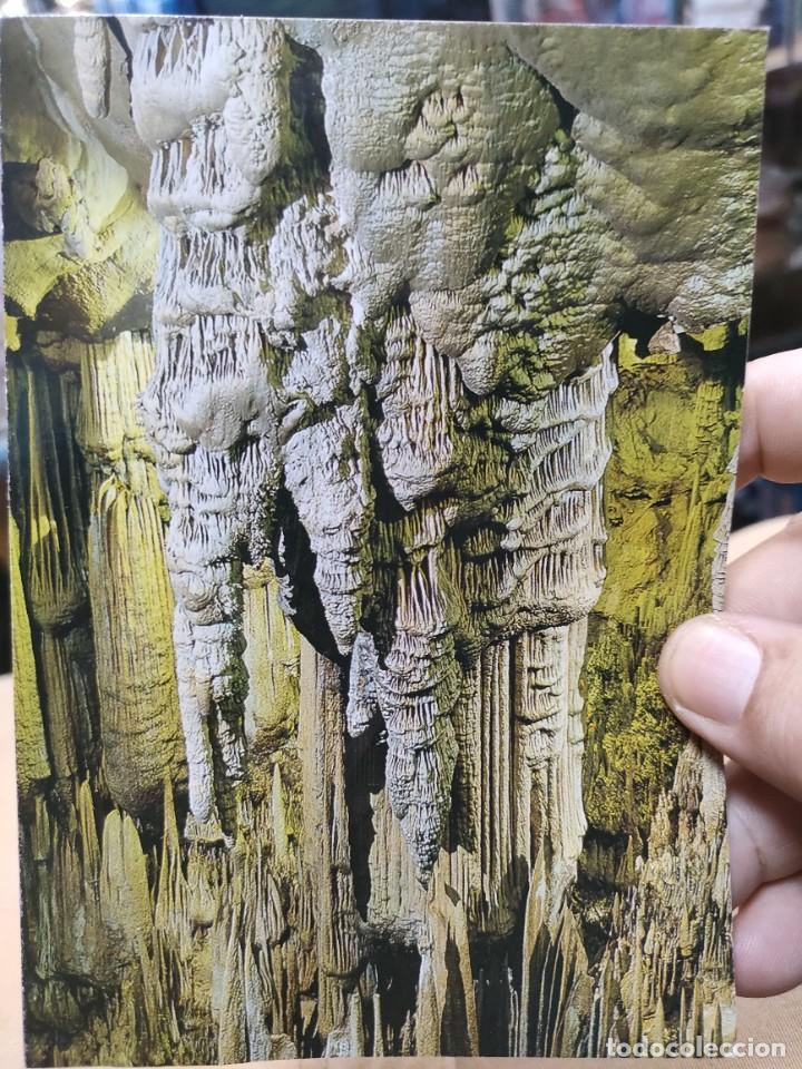 Postales: Postal CUEVA DE NERJA Sala de Cataclismo Galer&iacute;as Bajas Detalle de una Columna FUNDACION CUEVA DE ..