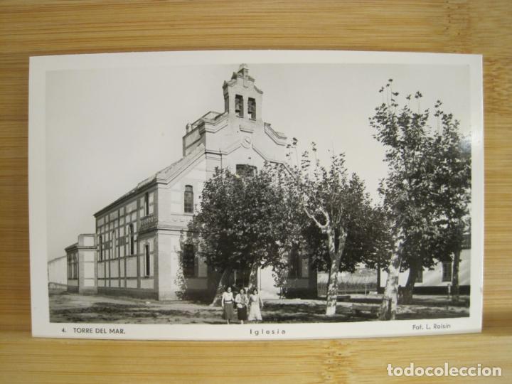 Postales: TORRE DEL MAR-IGLESIA-4-ROISIN-FOTOGRAFICA-POSTAL ANTIGUA-(97.186)