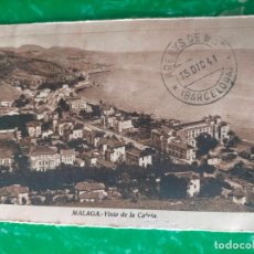 Postales: MALAGA VISTA DE LA CALETA 1941 ESCRITA FOTOGRAFÍA BLANCO NEGRO TARJETA POSTAL ANTIGUA
