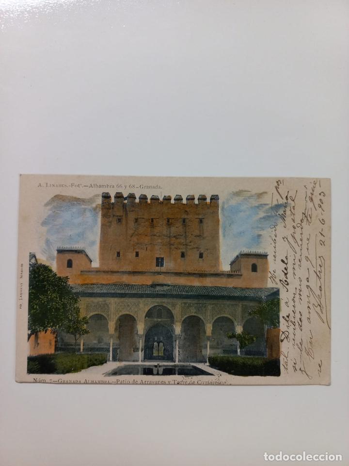 Postales: LINARES FOT ALHAMBRA 66 Y 68 POSTAL ESCRITA Y CIRCULADA 1903