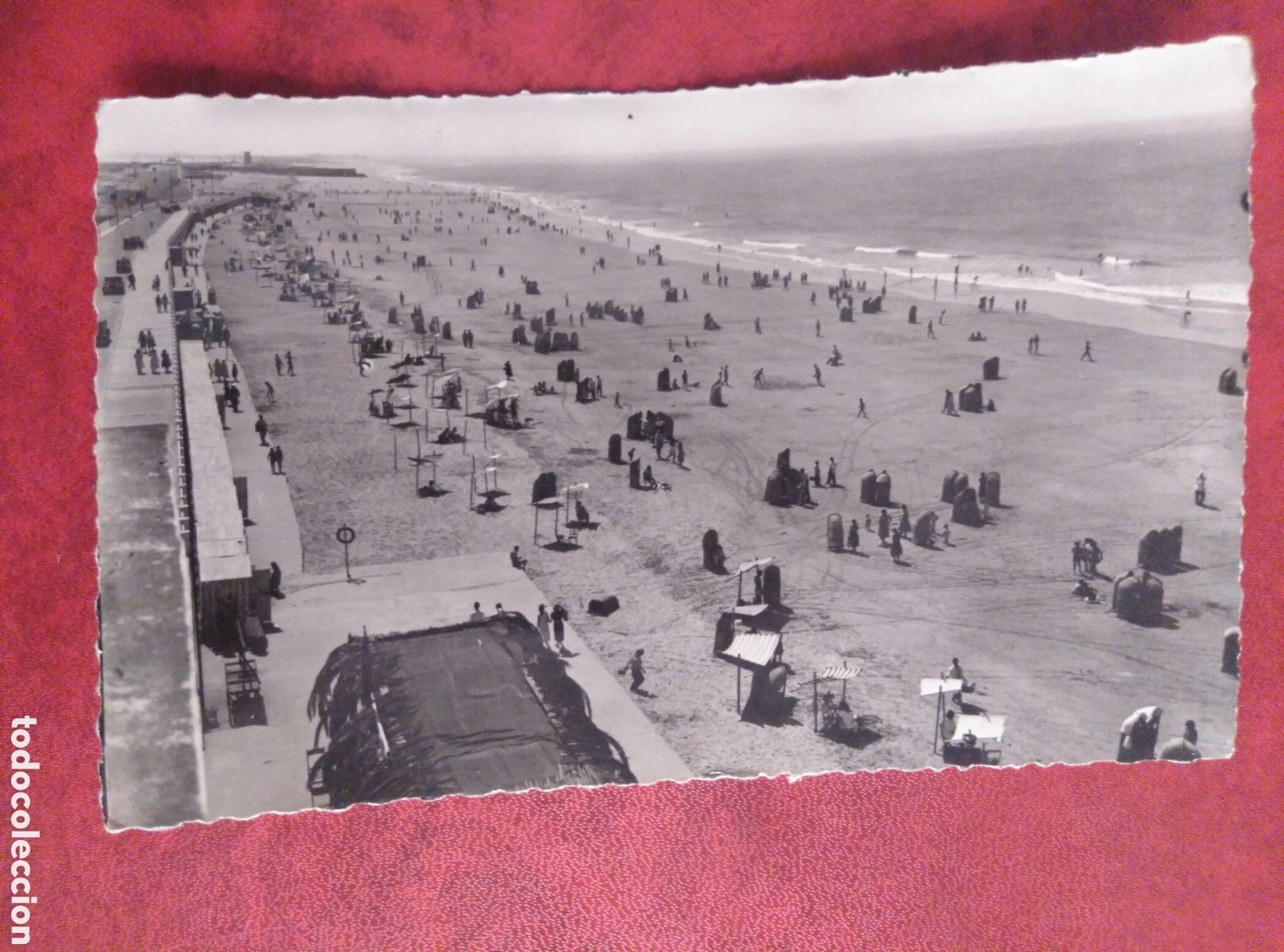 Postales: C&Aacute;DIZ, PLAYA DE LA VICTORIA 1952. - Foto 1