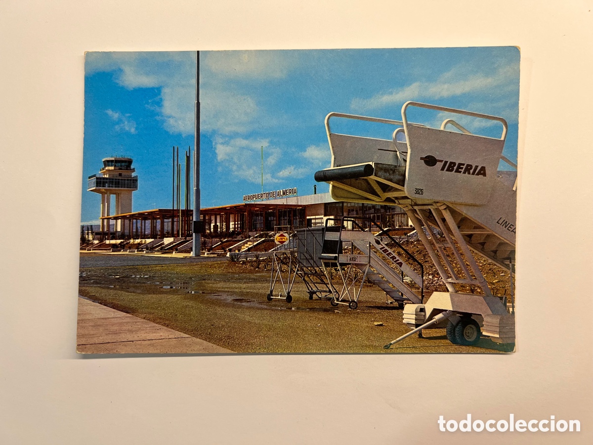 Postales: ALMERIA. Costa del Sol, Postal Serie 92 No.2, Detalle Aeropuerto IBERIA. Edic. Ortama (h.1960?) S/C