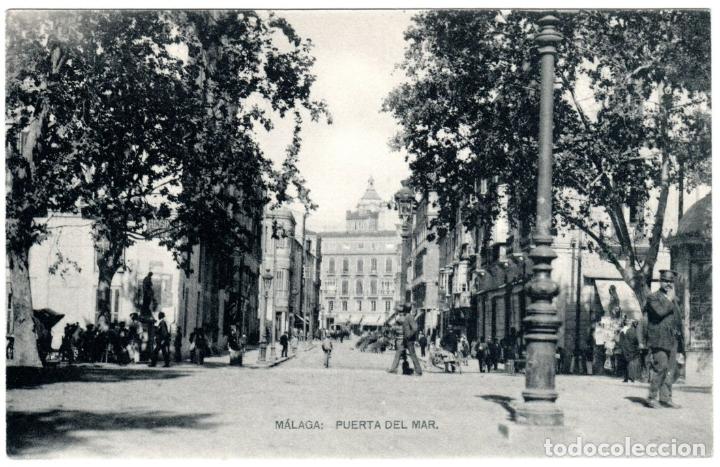 Postales: PRECIOSA POSTAL - MALAGA - PUERTA DEL MAR - LIBRERIA Y PAPELERIA FIVAS