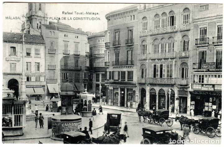 Postales: BONITA POSTAL - MALAGA - PLAZA DE LA CONSTITUCION - RAFAEL TOVAL