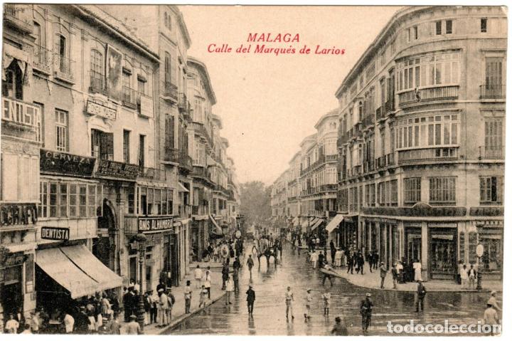 Postales: BONITA POSTAL - MALAGA - CALLE DEL MARQUES DE LARIOS - RAFAEL TOVAL - CIRCULADA