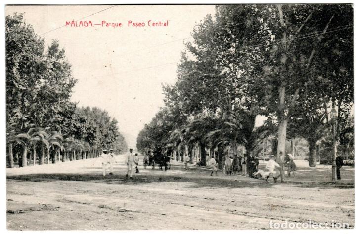 Postales: BONITA POSTAL - MALAGA - PARQUE - PASEO CENTRAL - RAFAEL TOVAL