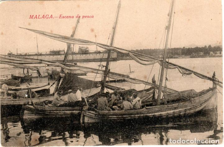 Postales: BONITA POSTAL - MALAGA - ESCENA DE PESCA - RAFAEL TOVAL