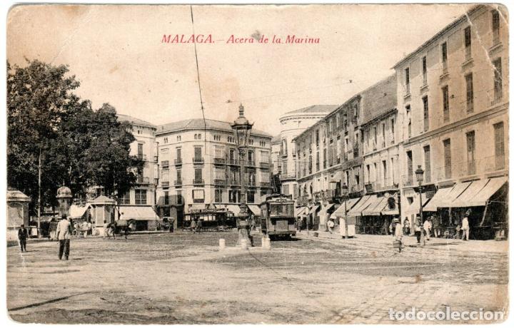 Postales: BONITA POSTAL - MALAGA - ACERA DE LA MARINA - EDICION FERRER ESCOBAR