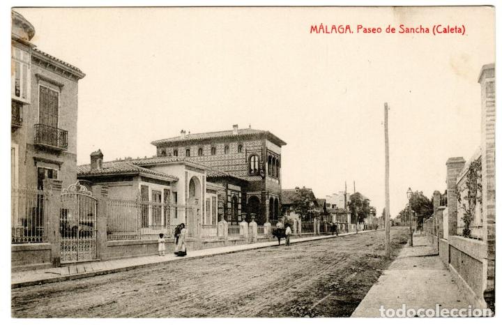 Postales: BONITA POSTAL - MALAGA - PASEO DE SANCHA - CALETA - FOTOTIPIA THOMAS