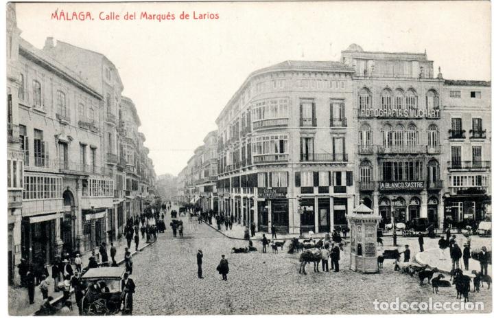 Postales: BONITA POSTAL - MALAGA - CALLE DEL MARQUES DE LARIOS - FOTOTIPIA THOMAS