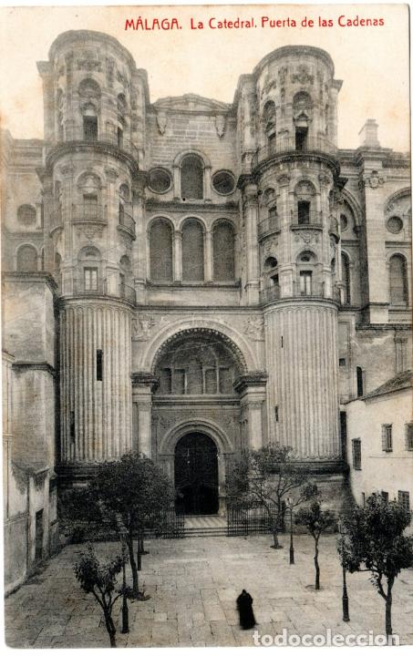 Postales: BONITA POSTAL - MALAGA - LA CATEDRAL - PUERTA DE LAS CADENAS - 2148 FOTOTIPIA THOMAS