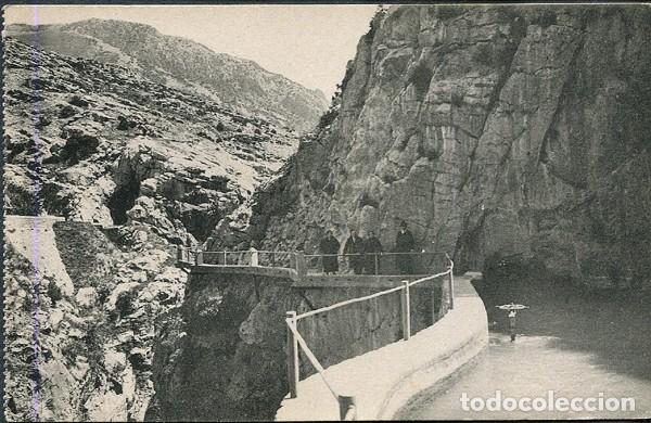 Postales: X128008 ANDALUCIA MALAGA EL CHORRO CANAL DE LA HIDROELECTRICA Y CAMINO DEL REY