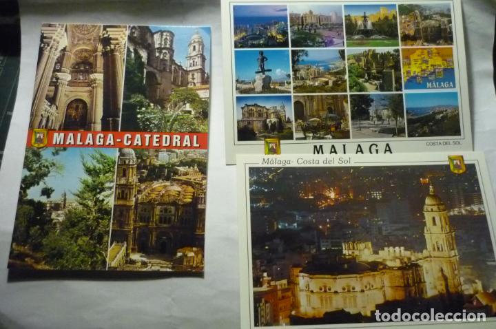 Postales: lote postales ,malaga jr