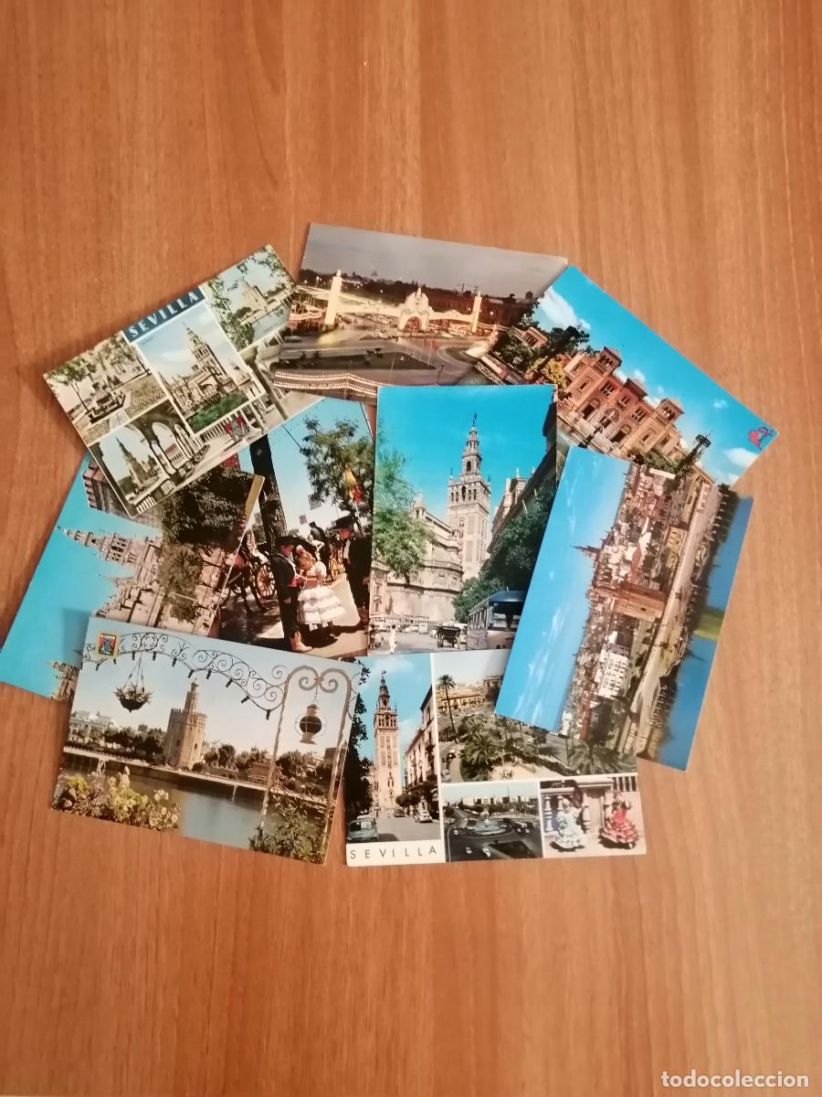 Postales: LOTE DE 9 POSTALES DE SEVILLA - Foto 1