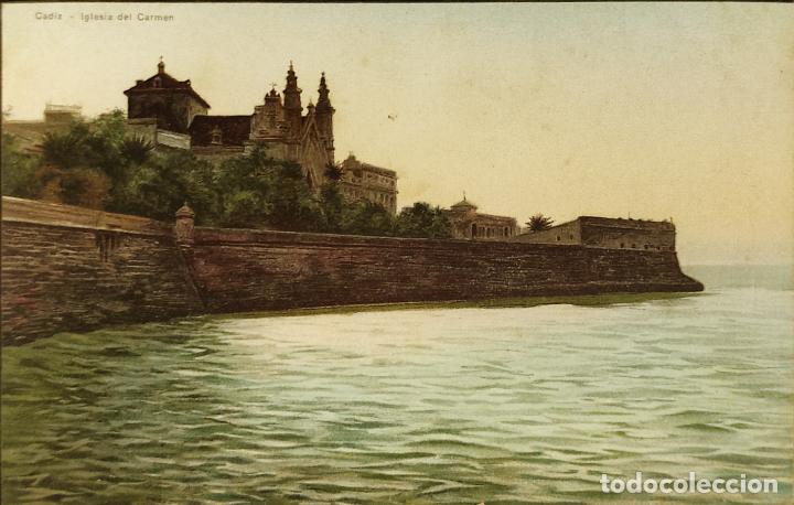 Cartoline: POSTAL - CADIZ -IGLESIA DEL CARMEN -
