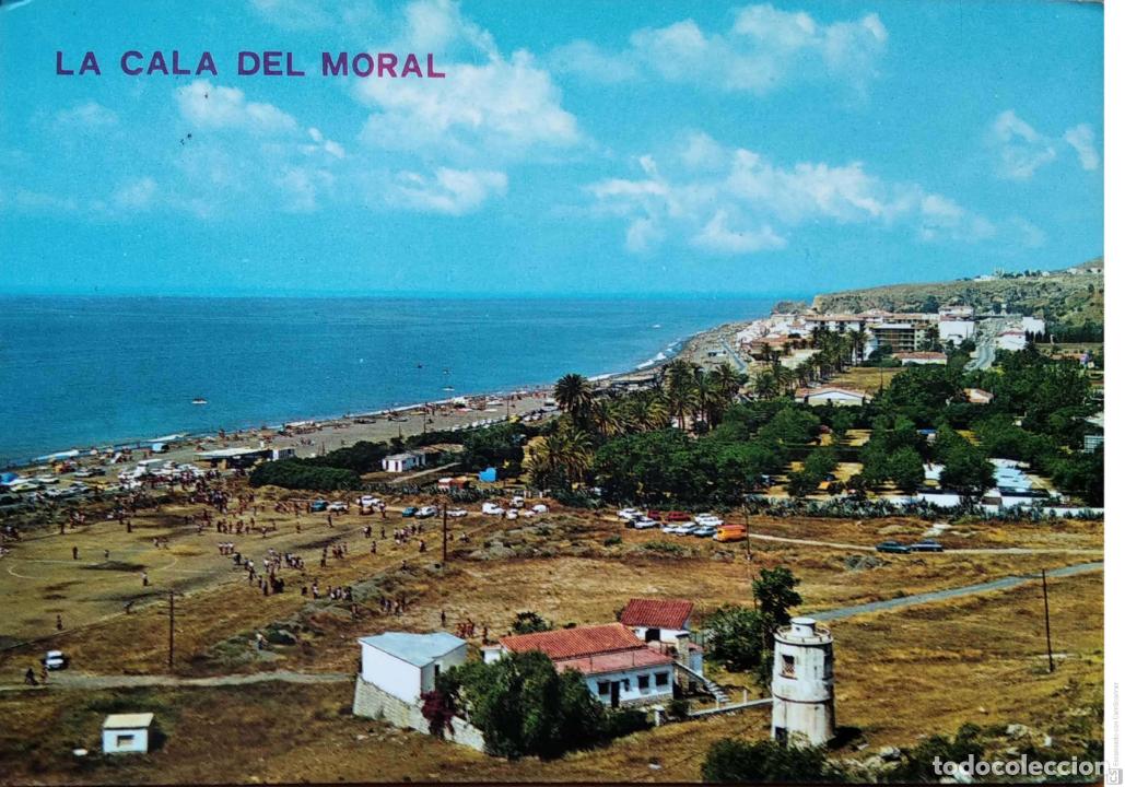 Postales: La Cala del Moral. 1 Playa y vista panor&aacute;mica. Ed. Arribas. Usada con sello. Color