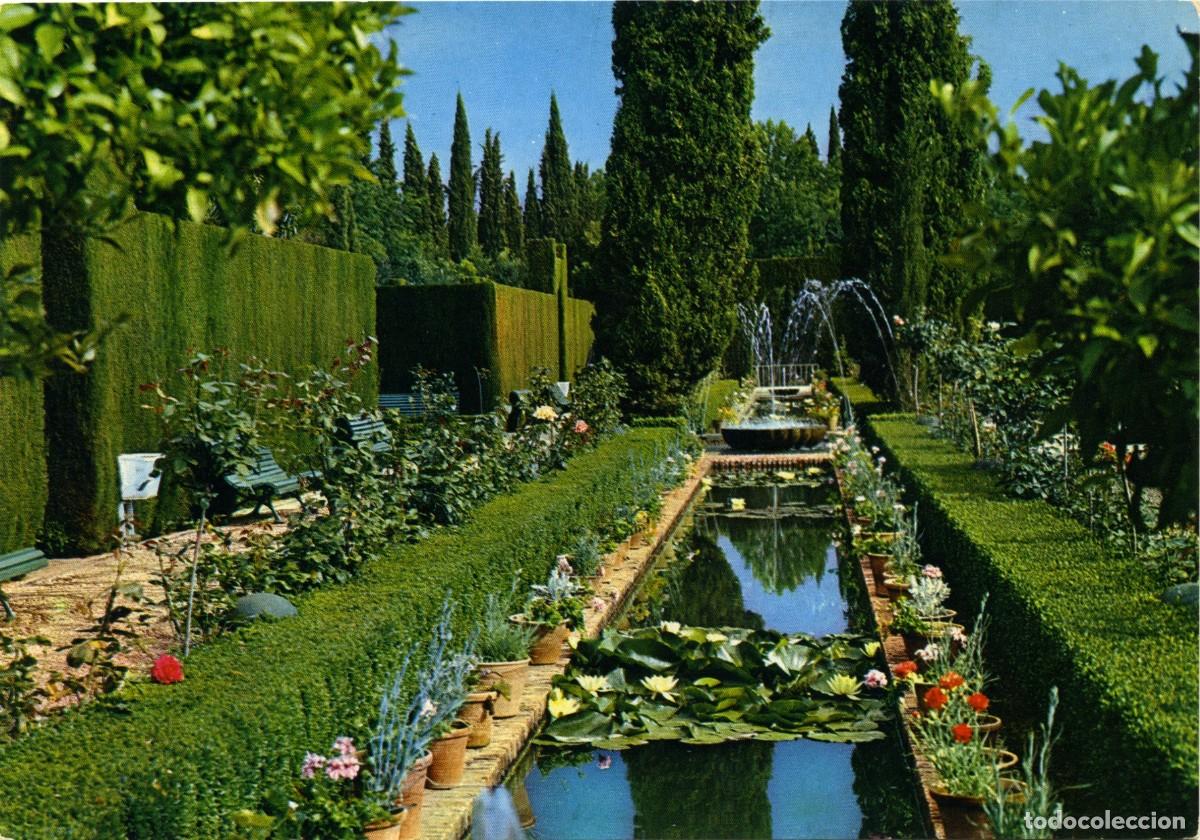 Postales: N&ordm; 2.171-GRANADA. Jardines del Generalife. Sin circular. EDICIONES ARRIBAS