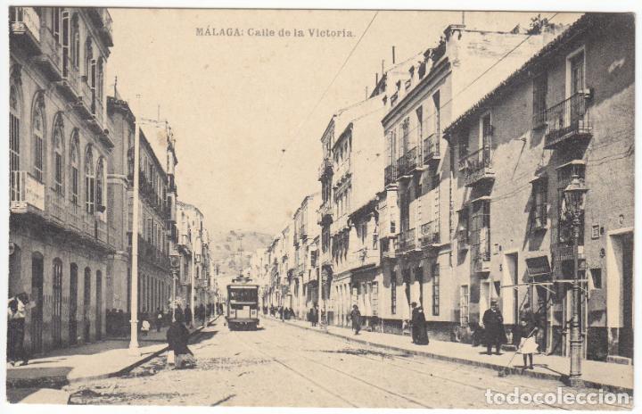 Postales: PRECIOSA POSTAL - MALAGA - CALLE DE LA VICTORIA - FOTOT. HAUSER Y MENET