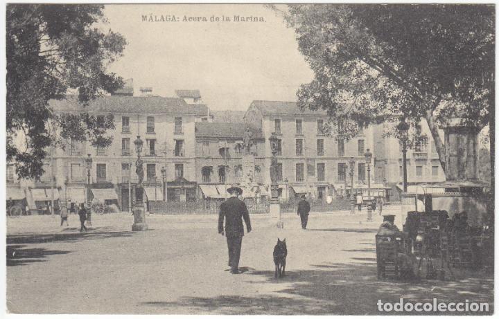 Postales: BONITA POSTAL - MALAGA - ACERA DE LA MARINA - FOTOT. HAUSER Y MENET