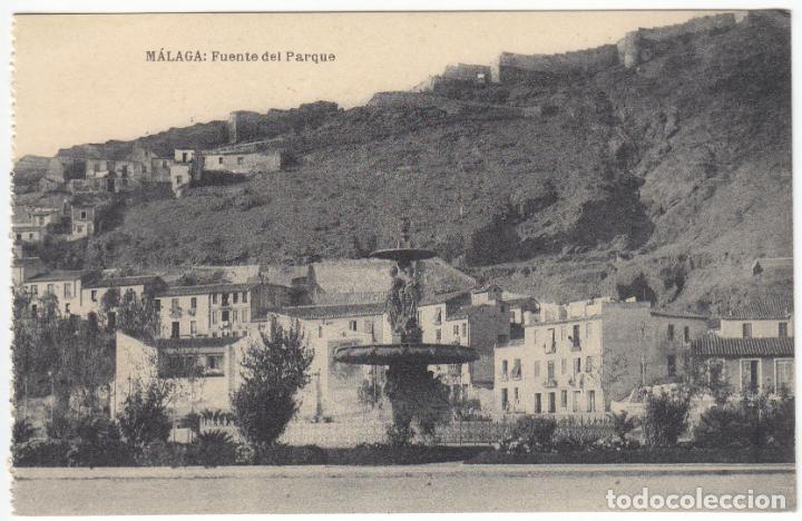 Postales: BONITA POSTAL - MALAGA - FUENTE DEL PARQUE - FOTOT. HAUSER Y MENET