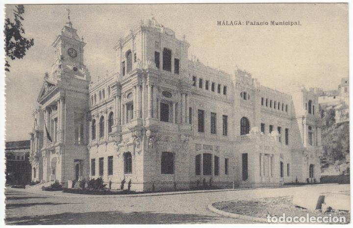 Postales: BONITA POSTAL - MALAGA - PALACIO MUNICIPAL - FOTOT. HAUSER Y MENET
