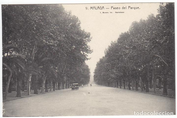 Postales: BONITA POSTAL - MALAGA - PASEO DEL PARQUE - L.ROISIN