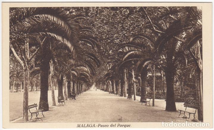 Postales: BONITA POSTAL - MALAGA - PASEO DEL PARQUE - L.ROISIN