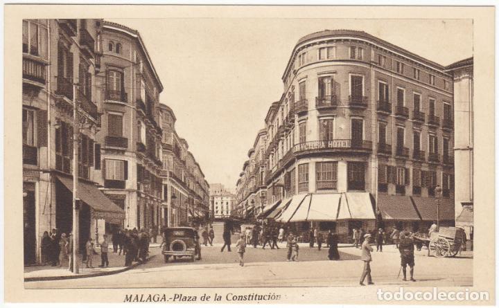 Postales: BONITA POSTAL - MALAGA - PLAZA DE LA CONSTITUCION - L.ROISIN