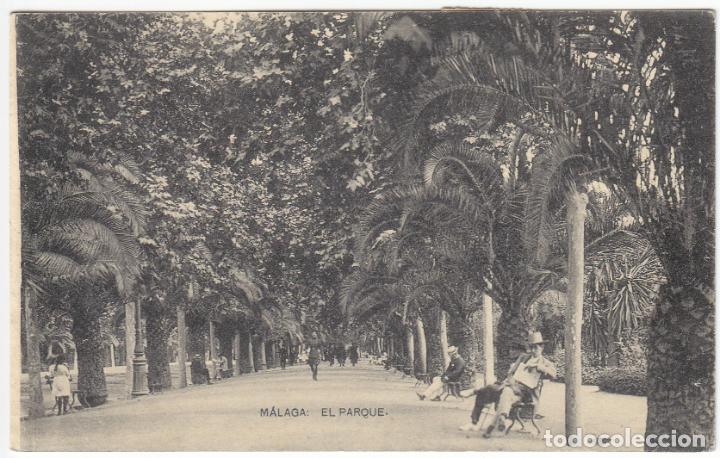 Postales: BONITA POSTAL - MALAGA - EL PARQUE - FOTOTIPIA DE HAUSER Y MENET