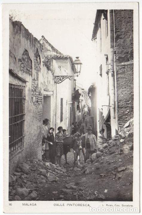 Postais: PRECIOSA POSTAL FOTOGRAFICA - MALAGA - CALLE PINTORESCA - L.ROISIN
