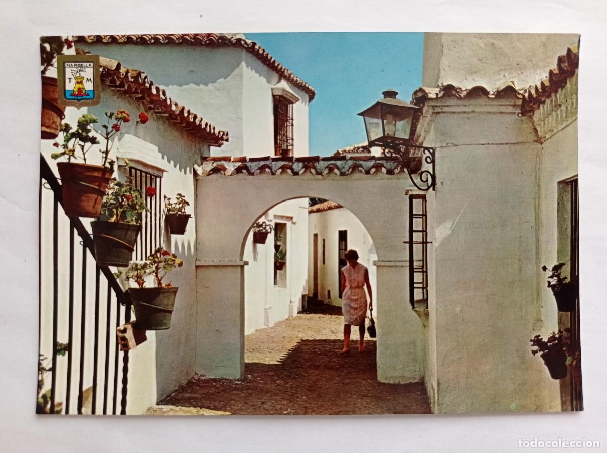 Postales: TARJETA POSTAL №1 SAN PEDRO DE ALCANTARA COSTA DEL SOL.CALLE DEL PUEBLO ANDALUZ ED. DOMINGUEZ