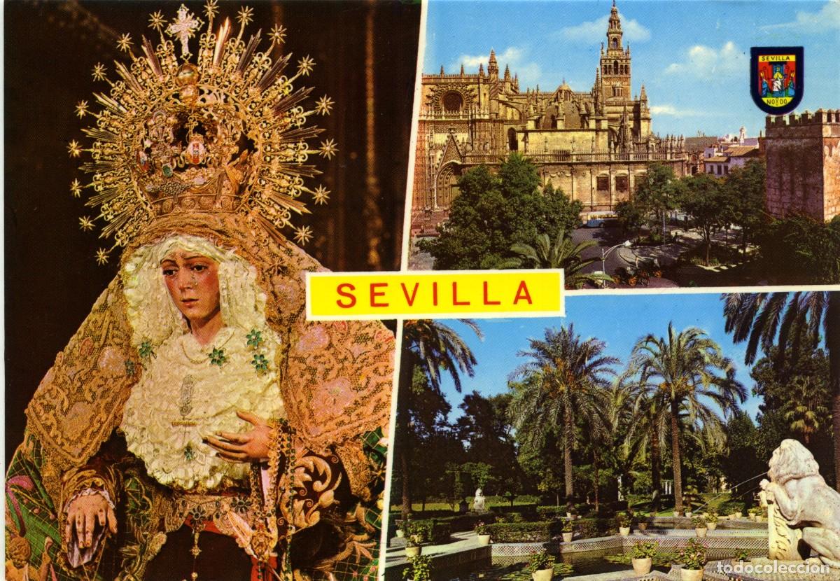 Postales: N&ordm; 1164-SEVILLA. Diversos aspectos. Circulada en 1991. ED. HELIOTIPIA ART&Iacute;STICA ESPA&Ntilde;OLA