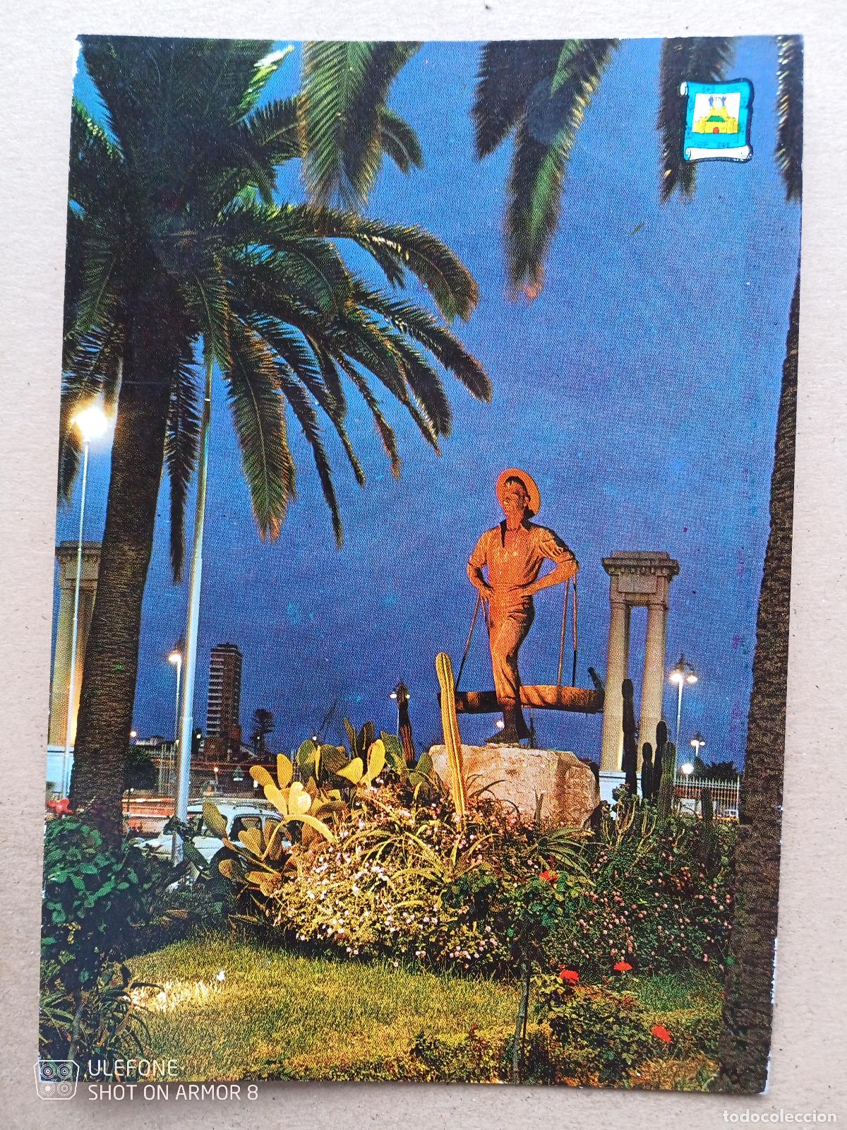 Postales: Postal Malaga - vista nocturna EL CENACHERO, FONDO EL PUERTO - SIN ESCRIBIR.
