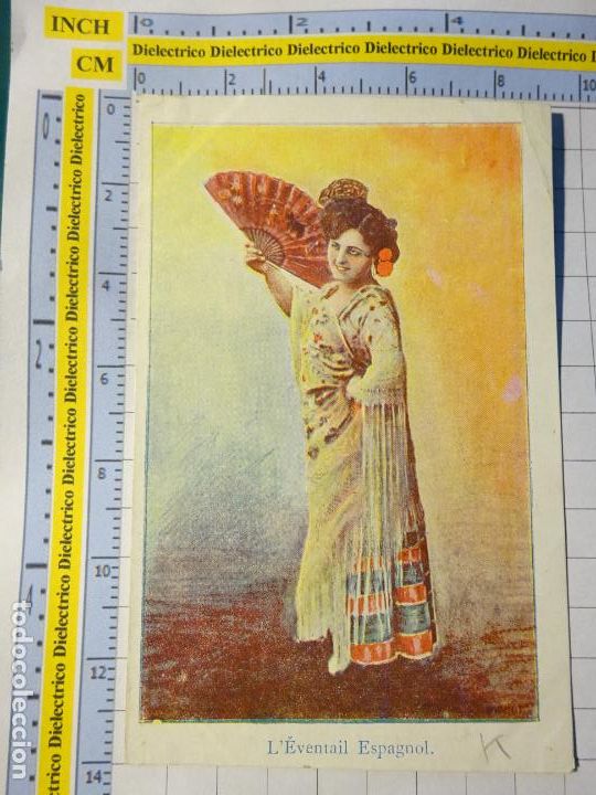 Cartoline: POSTAL DE DAMAS Y GALANTES. A&Ntilde;OS 10 30. DAMA MUJER PROMOCI&Oacute;N ABANICO ESPA&Ntilde;OL. PETIT PARISIEN. 1743