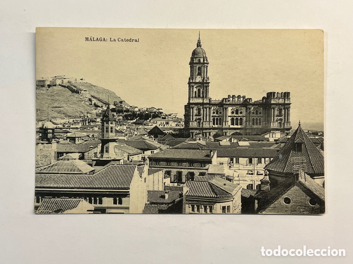 Postales: MALAGA. Postal La Catedral.. Fototipia Hauser y Menet (h.1920?) S/C